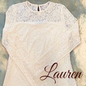 Ralph Lauren all lace cream top